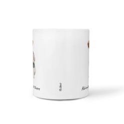Adventure is out there Jack Russell dog mug (Illustrated collection) 16 adventure is out there dog mug jack russel front view white
