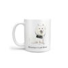 Adventure is out there Japanese Spitz dog mug (Illustrated collection) 1 adventure is out there dog mug japanese spitz handle left white