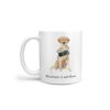 Adventure is out there Labrador retriever dog mug (Illustrated collection) 1 adventure is out there dog mug labrador retriever handle left white