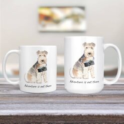 Adventure is out there Lakeland Terrier dog mug (Illustrated collection) 12 adventure is out there dog mug lakeland terrier 11oz and 15oz comparison tv room