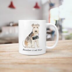 Adventure is out there Lakeland Terrier dog mug (Illustrated collection) 18 adventure is out there dog mug lakeland terrier handle right kitchen