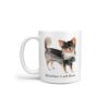 Adventure is out there Long Haired Chihuahua dog mug (Illustrated collection) 1 adventure is out there dog mug long haired chihuahua handle left white