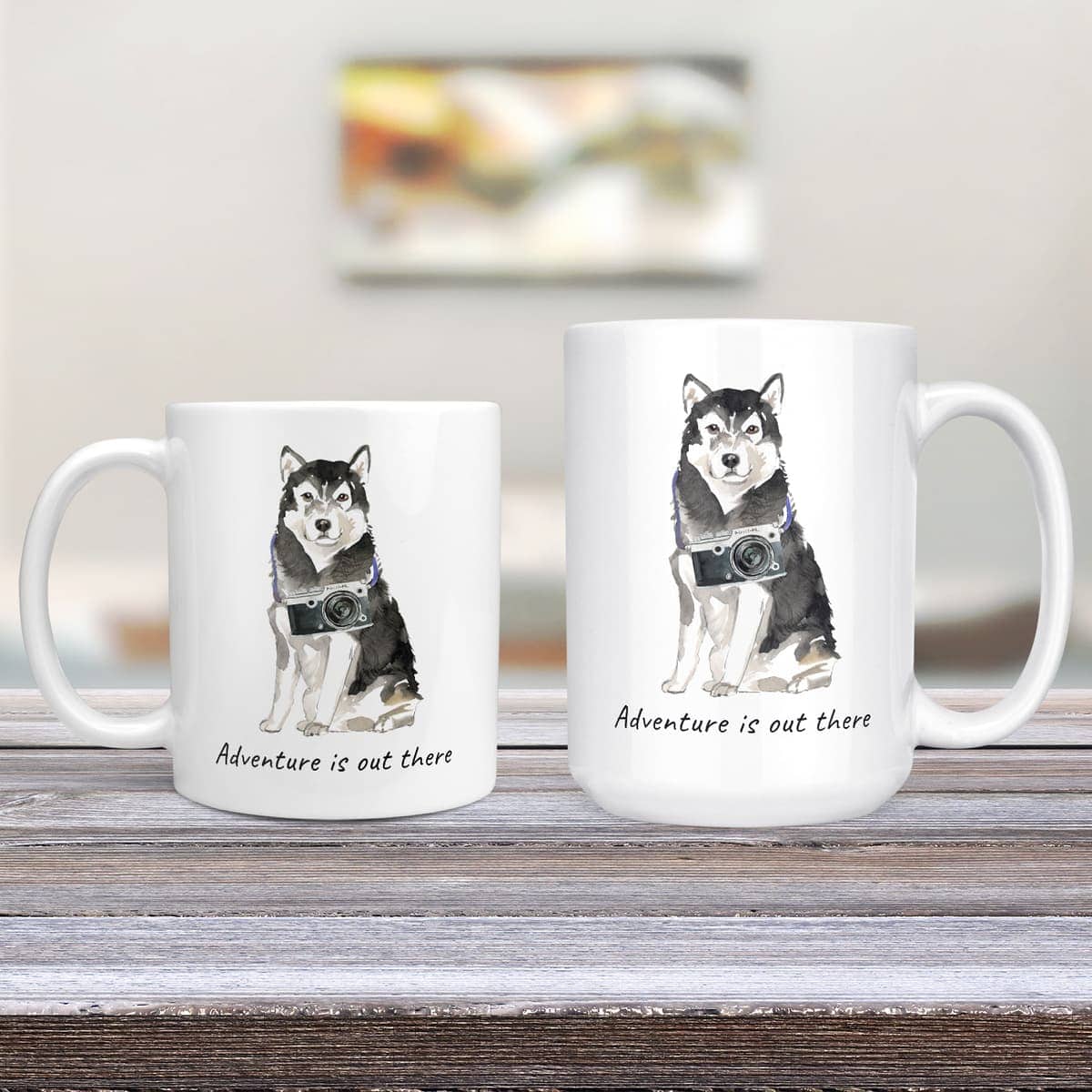 Adventure is out there Malamute dog mug (Illustrated collection) 4 Adventure is out there Malamute dog mug (Illustrated collection) - Image 2