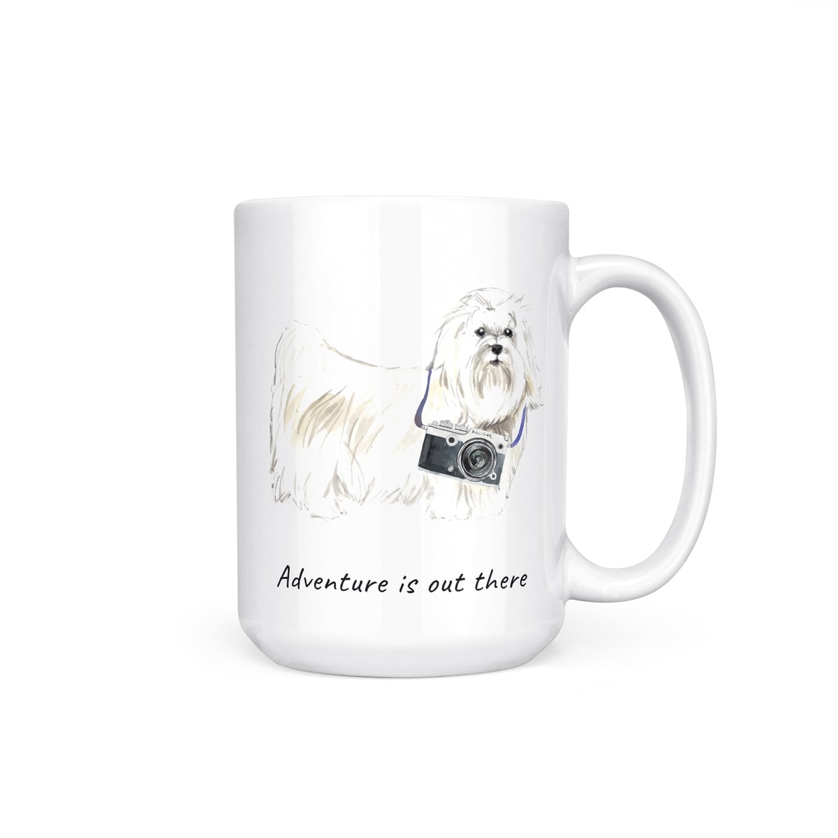 Adventure is out there Maltese dog mug (Illustrated collection) 7 Adventure is out there Maltese dog mug (Illustrated collection) - Image 5