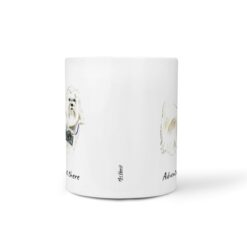 Adventure is out there Maltese dog mug (Illustrated collection) 16 adventure is out there dog mug maltese front view white
