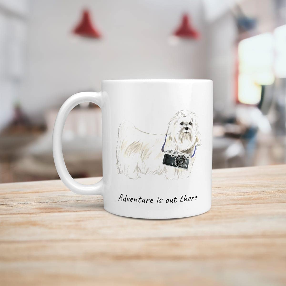 Adventure is out there Maltese dog mug (Illustrated collection) 6 Adventure is out there Maltese dog mug (Illustrated collection) - Image 4