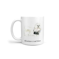 Adventure is out there Maltese dog mug (Illustrated collection)