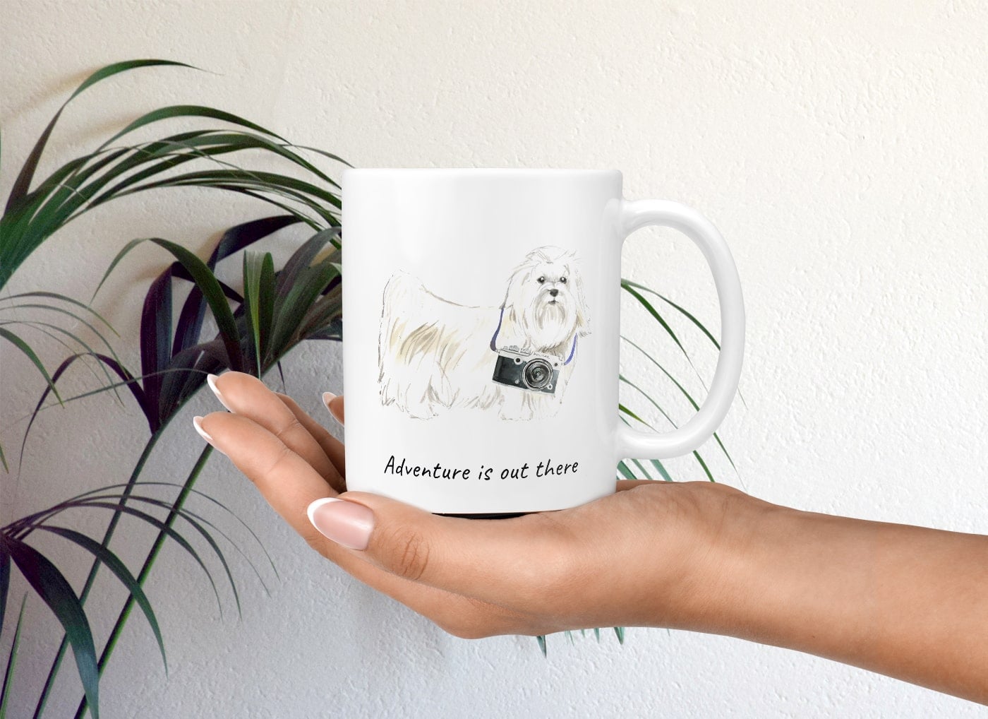 Adventure is out there Maltese dog mug (Illustrated collection) 11 Adventure is out there Maltese dog mug (Illustrated collection) - Image 9