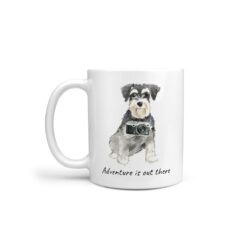 Adventure is out there Miniature Schnauzer dog mug (Illustrated collection)