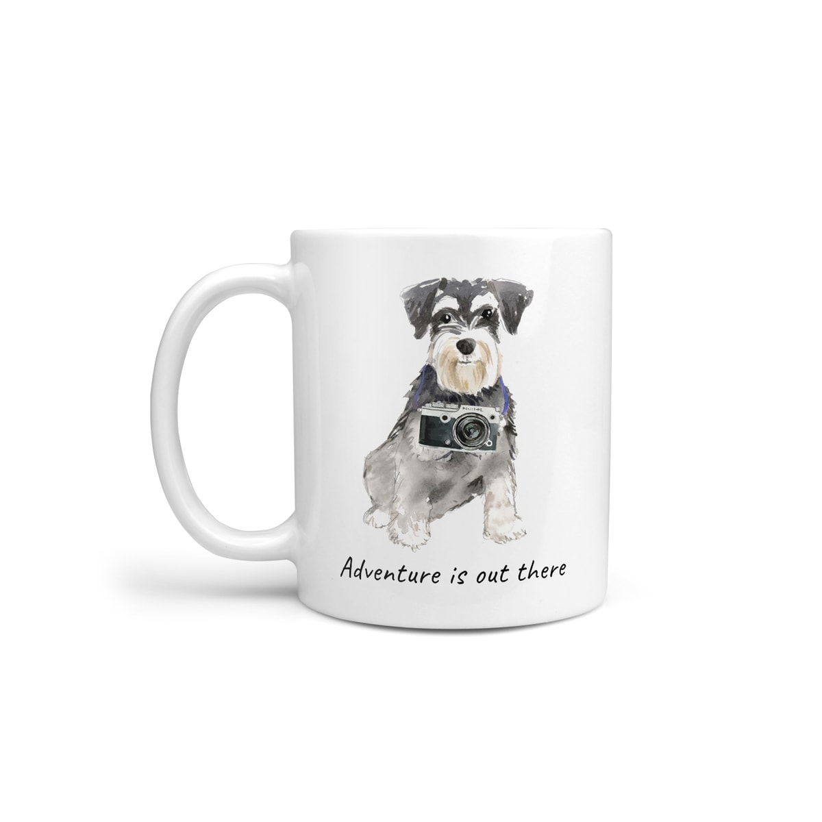Adventure is out there Miniature Schnauzer dog mug (Illustrated collection) 3 Adventure is out there Miniature Schnauzer dog mug (Illustrated collection)