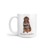 Adventure is out there Newfoundland dog mug (Illustrated collection) 1 adventure is out there dog mug newfoundland handle left white