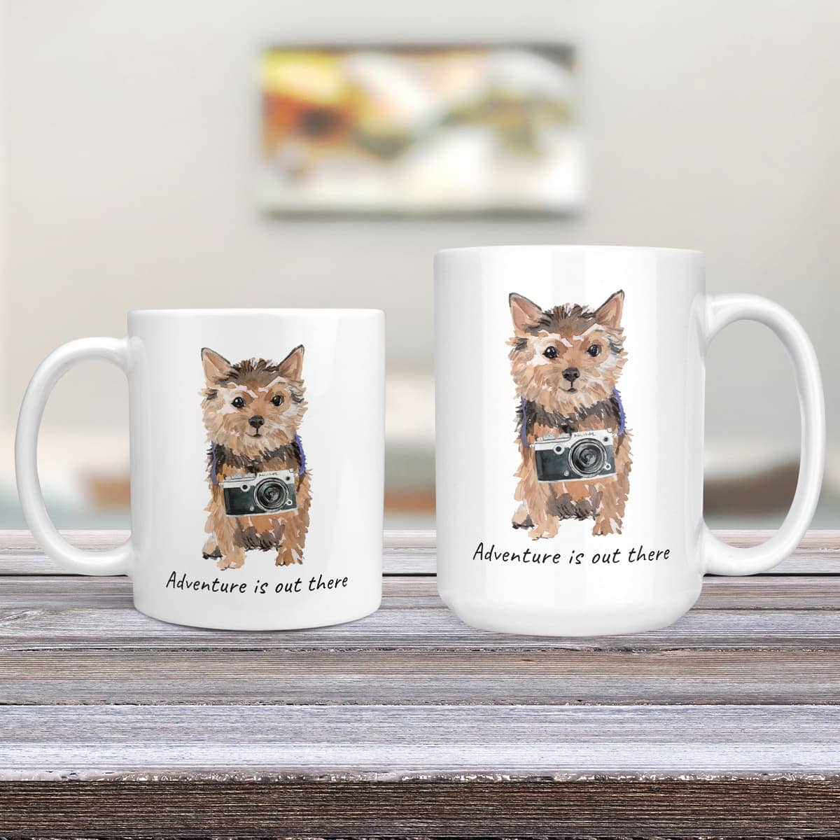 Adventure is out there Norfolk Terrier dog mug (Illustrated collection) 4 Adventure is out there Norfolk Terrier dog mug (Illustrated collection) - Image 2