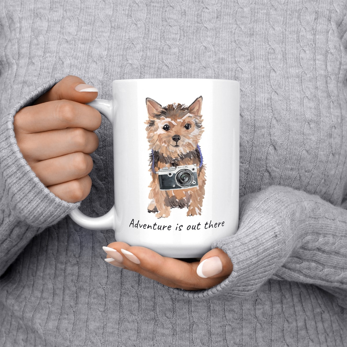 Adventure is out there Norfolk Terrier dog mug (Illustrated collection) 5 Adventure is out there Norfolk Terrier dog mug (Illustrated collection) - Image 3