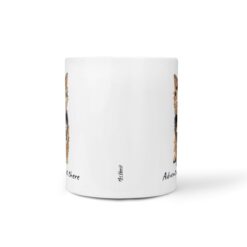 Adventure is out there Norfolk Terrier dog mug (Illustrated collection) 16 adventure is out there dog mug norfolk terrier front view white