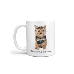 Adventure is out there Norfolk Terrier dog mug (Illustrated collection)