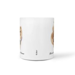 Adventure is out there Pomeranian dog mug (Illustrated collection) 16 adventure is out there dog mug pomeranian front view white