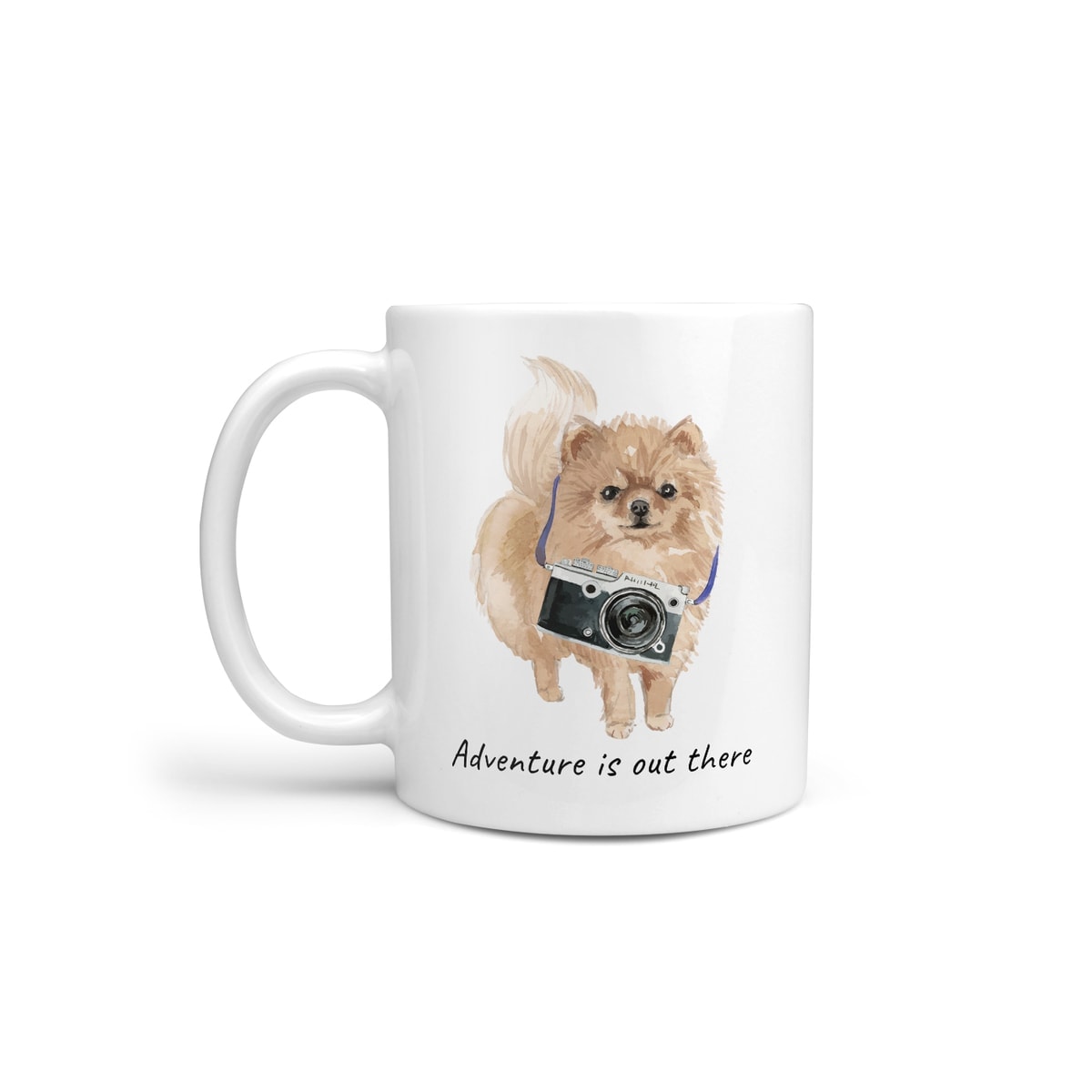 Adventure is out there Pomeranian dog mug (Illustrated collection) 3 Adventure is out there Pomeranian dog mug (Illustrated collection)