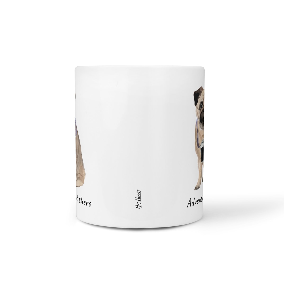 Adventure is out there Pug dog mug (Illustrated collection) 8 Adventure is out there Pug dog mug (Illustrated collection) - Image 6