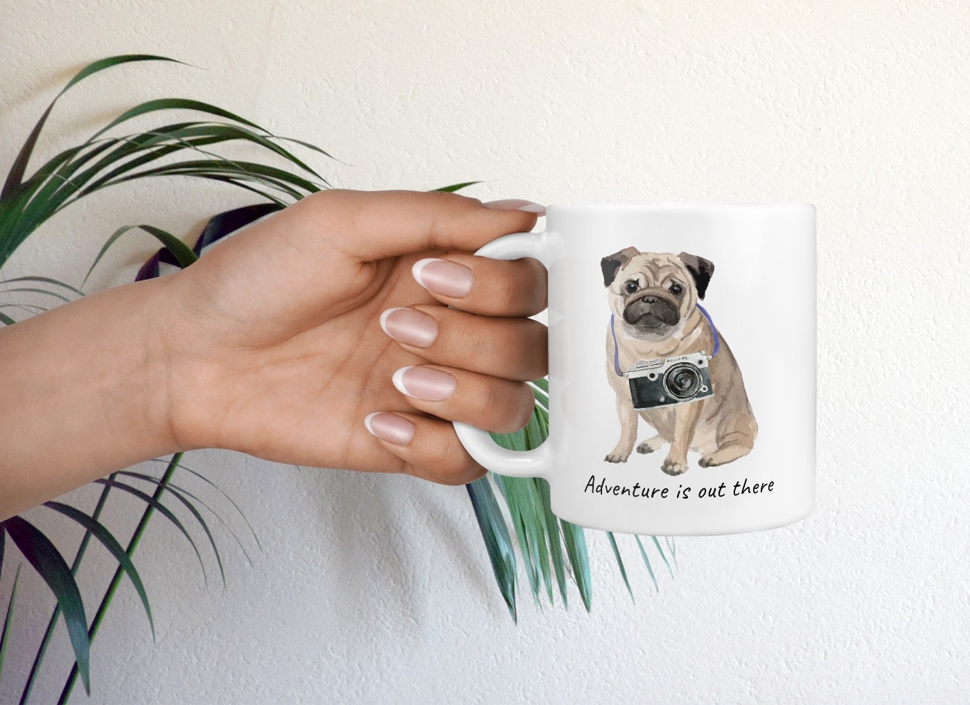 Adventure is out there Pug dog mug (Illustrated collection) 9 Adventure is out there Pug dog mug (Illustrated collection) - Image 7