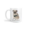 Adventure is out there Pug dog mug (Illustrated collection) 1 adventure is out there dog mug pug handle left white