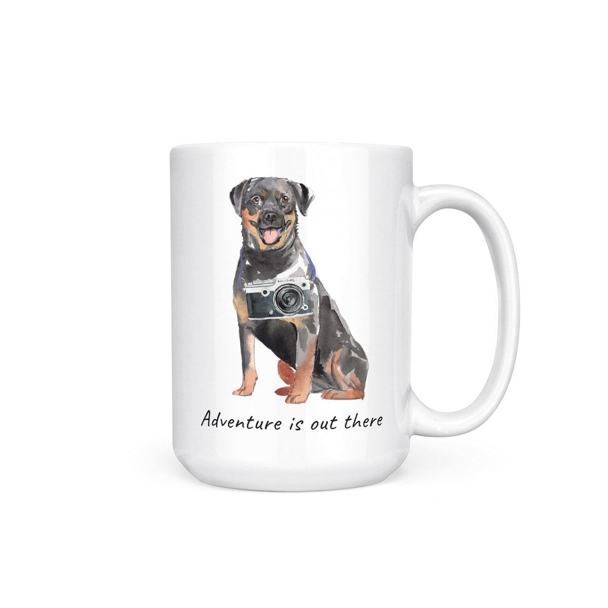 Adventure is out there Rottweiler dog mug (Illustrated collection) 7 Adventure is out there Rottweiler dog mug (Illustrated collection) - Image 5