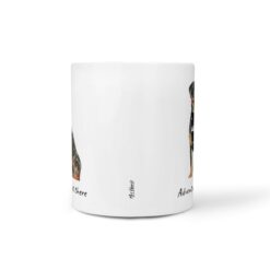 Adventure is out there Rottweiler dog mug (Illustrated collection) 16 adventure is out there dog mug rottweiler front view white