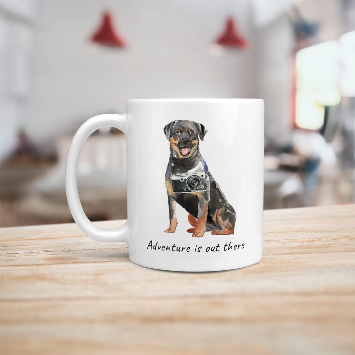 Adventure is out there Rottweiler dog mug (Illustrated collection) 6 Adventure is out there Rottweiler dog mug (Illustrated collection) - Image 4