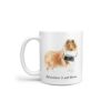 Adventure is out there Rough Collie dog mug (Illustrated collection) 1 adventure is out there dog mug rough collie handle left white