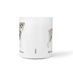 Adventure is out there Schnauzer dog mug (Illustrated collection) 16 adventure is out there dog mug schnauzer front view white