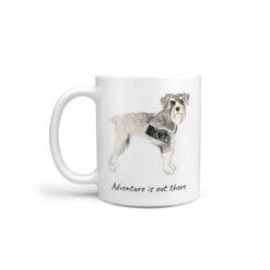 Adventure is out there Schnauzer dog mug (Illustrated collection)