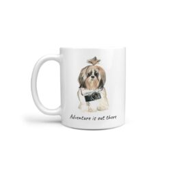 Adventure is out there Shih tzu Long hair dog mug (Illustrated collection)