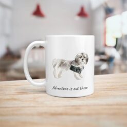 Adventure is out there Shih tzu Short hair dog mug (Illustrated collection) 14 adventure is out there dog mug shih tzu short hair handle left kitchen