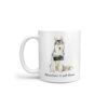 adventure is out there dog mug siberian husky handle left white