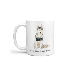 Adventure is out there Siberian Husky dog mug (Illustrated collection)