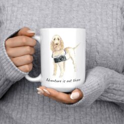 adventure is out there dog mug spinone italiano 15oz jumper front