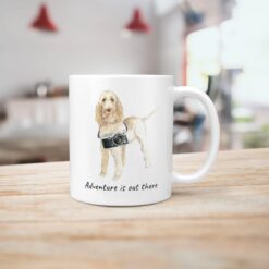 adventure is out there dog mug spinone italiano handle right kitchen
