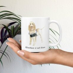 adventure is out there dog mug spinone italiano mug in hand plant