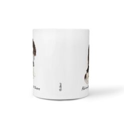 Adventure is out there Tri colour King Charles Spaniel dog mug (Illustrated collection) 16 adventure is out there dog mug tri colour king charles spaniel front view white
