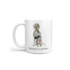 Adventure is out there Weimaraner dog mug (Illustrated collection) 1 adventure is out there dog mug weimaraner handle left white