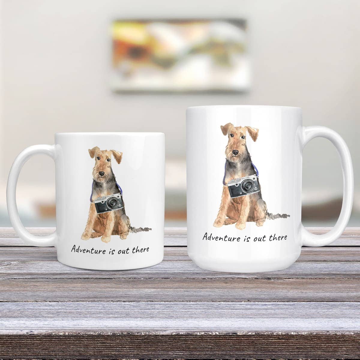 Adventure is out there Welsh Terrier dog mug (Illustrated collection) 4 Adventure is out there Welsh Terrier dog mug (Illustrated collection) - Image 2