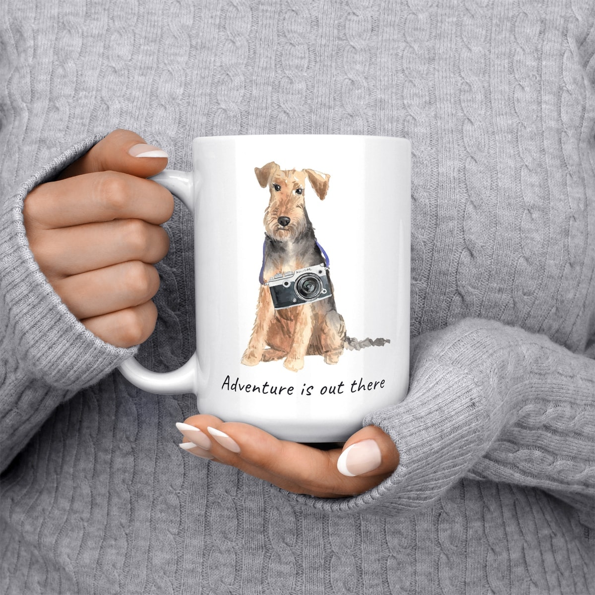 Adventure is out there Welsh Terrier dog mug (Illustrated collection) 5 Adventure is out there Welsh Terrier dog mug (Illustrated collection) - Image 3