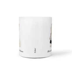 Adventure is out there Westie dog mug (Illustrated collection) 16 adventure is out there dog mug westie front view white