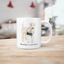 Adventure is out there Wheaten Terrier dog mug (Illustrated collection) 18 adventure is out there dog mug wheaten terrier handle right kitchen