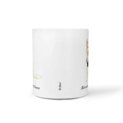 Adventure is out there White Collie dog mug (Illustrated collection) 16 adventure is out there dog mug white collie front view white