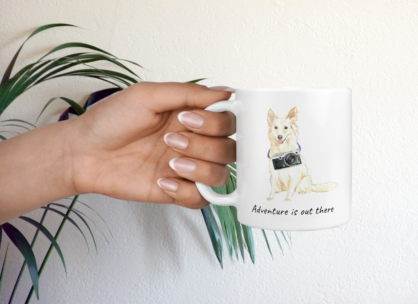 Adventure is out there White Collie dog mug (Illustrated collection) 9 Adventure is out there White Collie dog mug (Illustrated collection) - Image 7