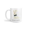 adventure is out there dog mug white collie handle left white