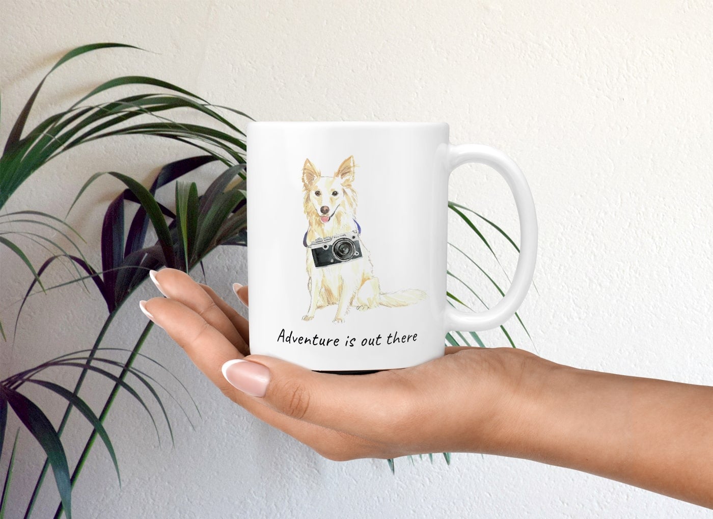 Adventure is out there White Collie dog mug (Illustrated collection) 11 Adventure is out there White Collie dog mug (Illustrated collection) - Image 9