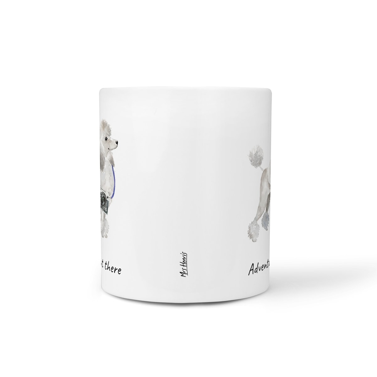 Adventure is out there White poodle dog mug (Illustrated collection) 8 Adventure is out there White poodle dog mug (Illustrated collection) - Image 6