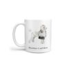 Adventure is out there White poodle dog mug (Illustrated collection) 1 adventure is out there dog mug white poodle handle left white