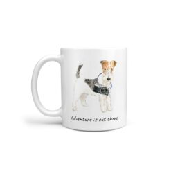 Adventure is out there Wire Haired Fox Terrier dog mug (Illustrated collection)